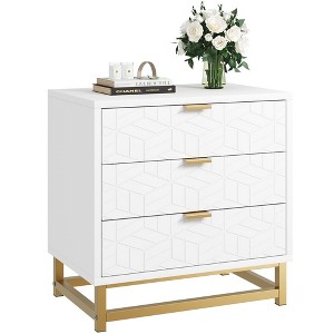 3 Drawer Dresser, Large Dresser for Bedroom, Wood Dresser with 3 Large Drawers - 1 of 4