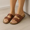 CUSHIONAIRE Plano Slip-On Sandals for Women with Arch Support, Adjustable Buckle Straps, and Stitched Outsole – Casual Flat Summer Womens Sandals - 4 of 4