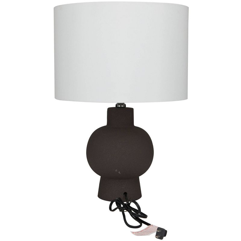 22&#34; x 13&#34; Ceramic Gourd Style Base Table Lamp with Drum Shade Black - CosmoLiving by Cosmopolitan, 5 of 6