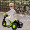 Ride-On Bubble Motorcycle for Kids, 6V Electric 3-Wheel Toy with Light, Music & Bubble Maker - 3 of 4