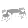 Boys and Girls Folding Table and Chair Set of 3, Featuring a Portable Table and Chairs with Ssoft Pu Cushions. No Assembly is Required - 3 of 4