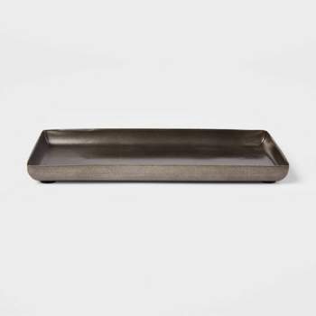 Aluminum Tray with Aged Metal Finish Gray - Threshold™