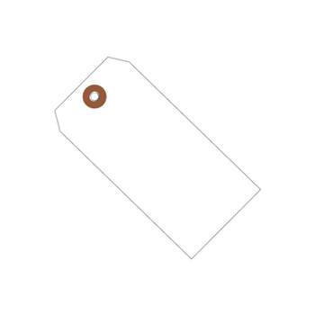 Merchandise Tags, White #4 (1-1/2 x 15/16), Hole-No String - Box of 1,000  Tags