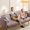 MOONMISS Polyester Sofa Set Loveseat Sofa with Metal Feet , 65"Convertible Futon loveseat - 2 of 4
