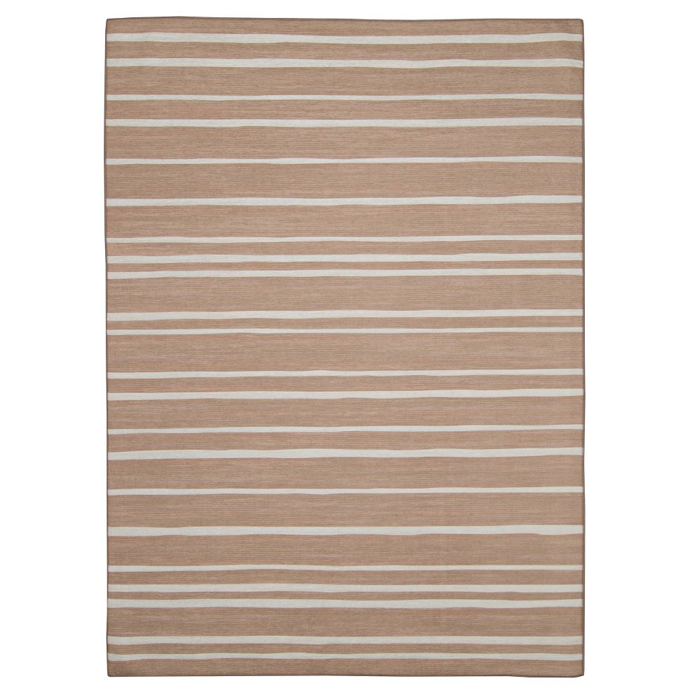 5'x7' Nimbus Washable Outdoor Rug Tan/Ivory - Linon