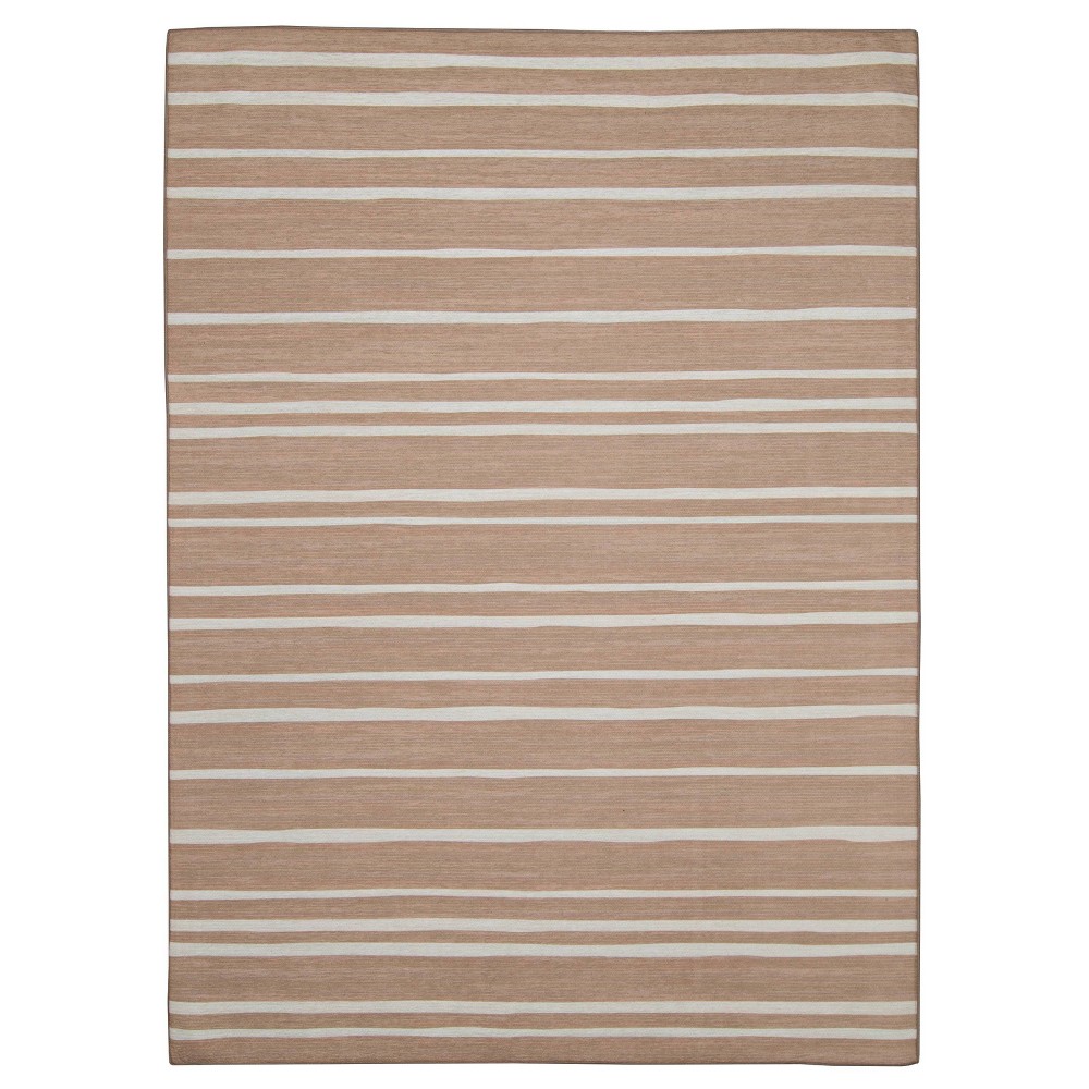 Photos - Area Rug Linon 5'x7' Nimbus Washable Outdoor Rug Tan/Ivory  