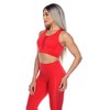 Women's Racer Back Sports Bra Black - White Mark - 2 of 4