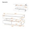 Multi-Functional Modern Lift-Top Coffee Table with Hidden Storage and Drawers,High-Gloss Center Table for Compact Living Spaces-Maison Boucle - 4 of 4