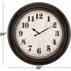 Traditional Large Wall Clock for Living Room Bedroom Office 20 Inch Rustwood Finish Classic Design Rustwood Clock - 4 of 4