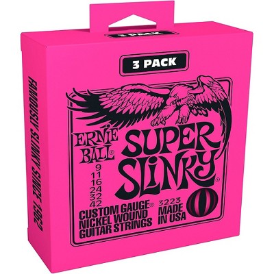 Ernie Ball 3223 Nickel Super Slinky Electric Guitar Strings 3-Pack