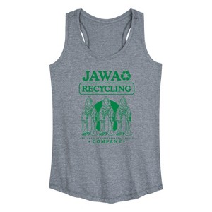 Women's - Star Wars - JAWA Recycling Graphic Racerback Tank - 1 of 4