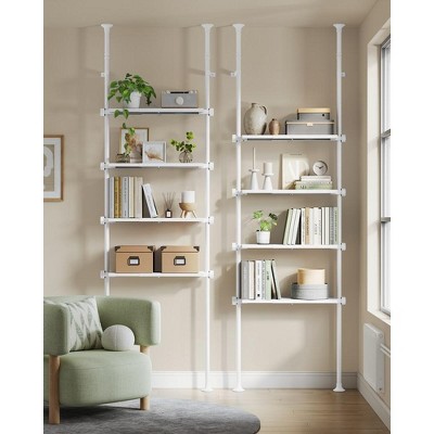 Pearl White Adjustable Over-the-Toilet Storage Shelf