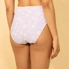 Women's Ruffle Trim Paisley Print High Leg Bikini Bottom - Shade & Shore™ Periwinkle - 2 of 3