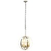 3-Light 18" Adjustable Industrial Globe Hanging Metal/Clear Glass Ceiling Pendant - Lalia Home - 2 of 4