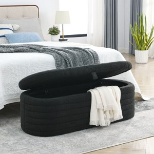 NicBex Teddy Fabric Storage Ottoman Bench,Upholstered Storage Ottoman with Versatile Design,Modern Storage Bench for Living Room,Bedroom - 1 of 4