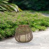 AZL1 Life Concept Decorative Lantern with Rattan Woven Candle Design Timer Function for Living Room Entryway Bedroom, Brown, 16"*12"*12" - 4 of 4