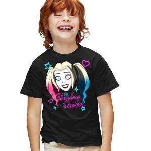 Boys' Short Sleeve Harley Quinn Animated Series Harley Head T-Shirt - 1 of 4