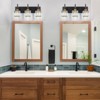 LLHZSY Modern Dimmable Crystal Bathroom Light Fixtures Over Mirror Glam Vanity Lights - 3/4/5 Light - Black+Gold/Chrome/Black/Gold - 4 of 4