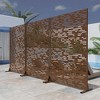 PexFix Outdoor Metal Privacy Screen Garden Fence Wave Pattern Wall Applique - 4 of 4