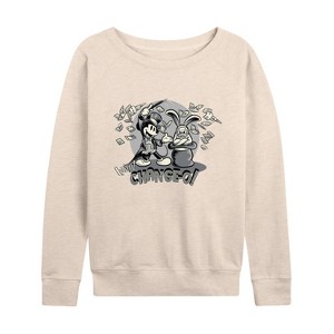 Women's - Disney - Presto Chango Lightweight French Terry Wide Neck Long Sleeve Shirt - 1 of 4