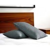 HomeRoots Set of Two Slate Gray Linen Pillowcases - 2 of 4