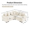 Christopher Knight Home Hodge 83.7" Oversized Corduroy 3-Seat Corner L-Sectional Sofa - 3 of 4