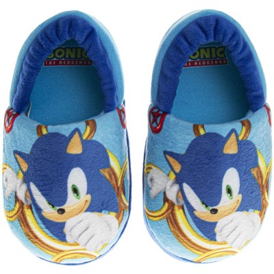 Тапочки для мальчиков SEGA Sonic the Hedgehog - Домашние тапочки из легкого плюша, теплые, комфортные, мягкие тапочки Aline (для малышей) синего цвета