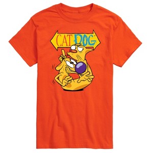 Men's - Nickelodeon - Cat Dog Sign Short Sleeve Graphic T-Shirt - 1 of 4