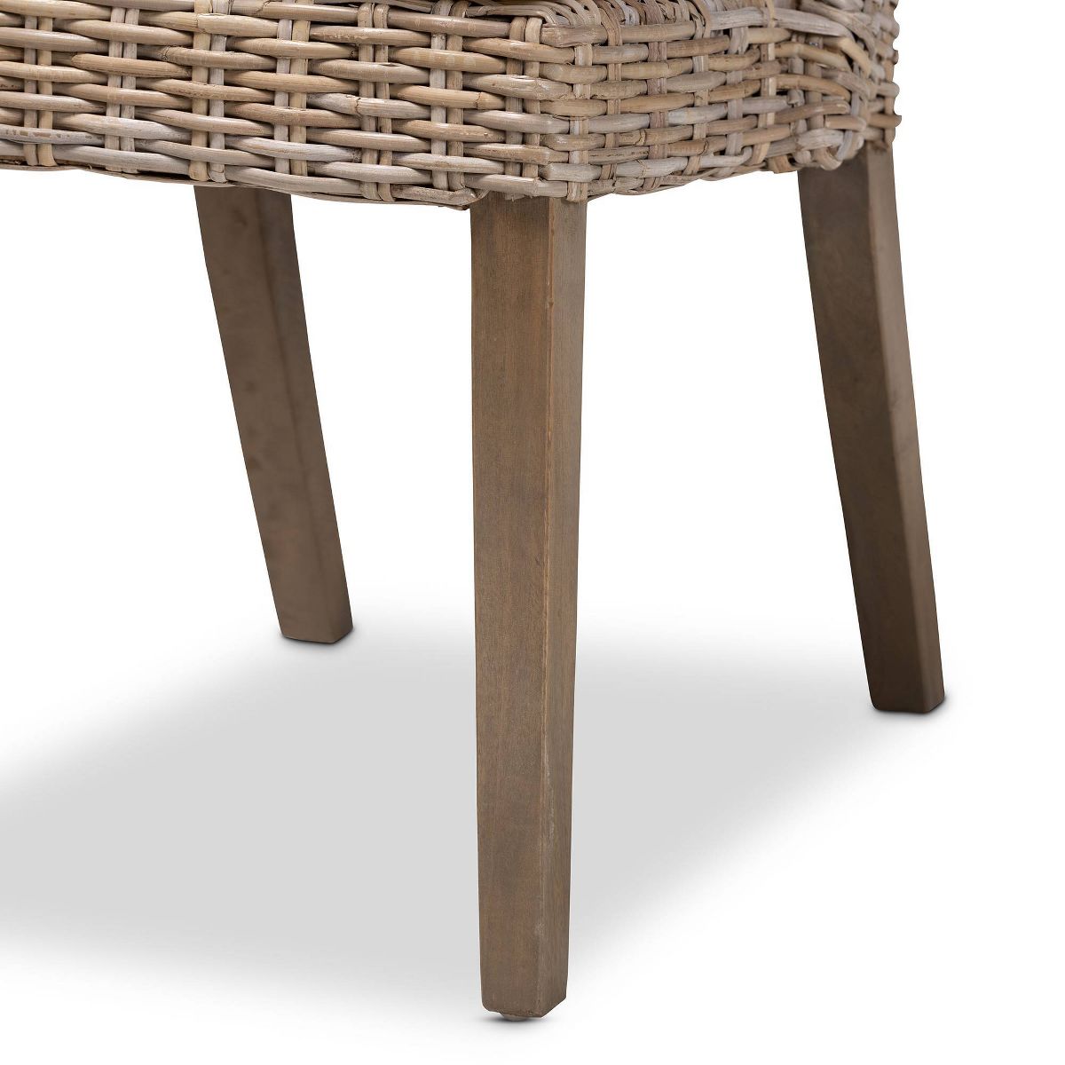 2pc Toby Rattan Dining Chair Set Brown - bali & pari: Comfort Cushion, Sturdy Backrest, Indonesian Craftsmanship - thumbnail 6