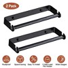 NewHome "2-Pack Wall-Mounted Paper Towel Holder, Under Cabinet Rack for Kitchen, Bathroom & Pantry Use" Black - 4 of 4