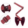 INSPIRE CHIC Men's Velvet Pre-Tied Solid Color Pocket Square Adjustable Bow Tie 1 Pair - 2 of 4