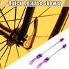 Unique Bargains Bicycle Quick Release Axles Skewers Lever Front Rear 5.91" 7.28" Purple 2 Pcs - 2 of 4