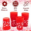 4E's Novelty Valentine's Day Plastic Reusable Cups 8 OZ 12 Pack, Red with Hearts Valentines Tumblers - 2 of 4