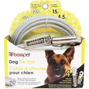 Boss Pet XL Vinyl Coated Cable Tie-Outs With Comfort Snaps - 1 of 2