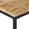 vidaXL Coffee Table Set of 2 Natural Mango Wood, Black - 4 of 4