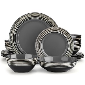 vancasso 16-Piecee Stoneware Dinnerware Set , Including Dinner/Dessert Plates/Soup plate and Bowls, For 4 People - 1 of 4