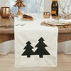 Saro Lifestyle Faux Fur Christmas Trees Table Runner, 16"x72", Green - 3 of 3