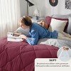 5/7 Pcs Bed in a Bag with Contrast Color Solid Design Bedding Set - 3 of 4