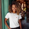 Dalix Pixel Heart Embroidered Lightweight Relaxed Jersey Tee Summer Cute Love Womens - 3 of 4