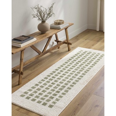 Hauteloom Baback Green Washable Area Rug