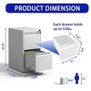 NicBex 2 Drawers Metal Vertical Storage File Cabinet with Lock for Home Office Letter/Legal/A4/F4 - 2 of 4