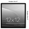 Americanflat 12x12 Picture Frame  - Streamline Collection - Thin Border Square Frame for Wall Display - Hanging Hardware Included - Black - 2 of 4