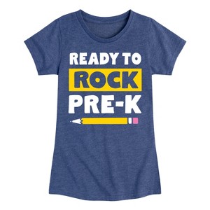 Girls' - Instant Message - Ready To Rock Pre-K Fitted Short Sleeve Graphic T-Shirt - 1 of 4