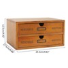 YIYIBYUS Drawer Desktop Storage Cabinet, Antique Desktop Organizer Box - 3 of 4