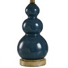 Nautical Blue Table Lamp with Burlap Shade and Circle Faux Rope Finial - StyleCraft: Polyresin & Glass Base, UL Listed - 3 of 4