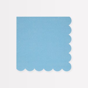 Meri Meri Cornflower Blue Large Napkins (Pack of 16) - 1 of 3