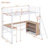 ALEXOUN Metal Loft Bed with Built-in Desk and Three Storage Shelves,Sturdy Bedframe with Full-Length Guardrails,for Kids' Bedroom,Dorm - 3 of 4