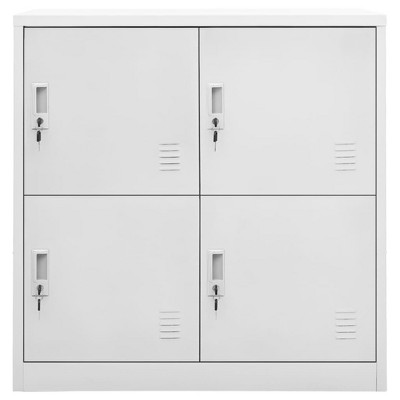 vidaXL Modern Locker Cabinet in Gray Steel with Locks and Ample Storage Space - Ideal for Schools and Offices