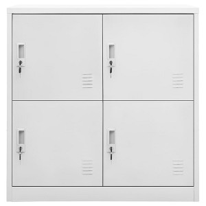vidaXL Modern Locker Cabinet in Gray Steel with Locks and Ample Storage Space - Ideal for Schools and Offices - 1 of 4