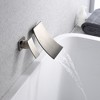 Sumerain Tub Faucet Waterfall Wall Mount Bathtub Filler Left-Handed Handle, Brushed Nickel - 3 of 4